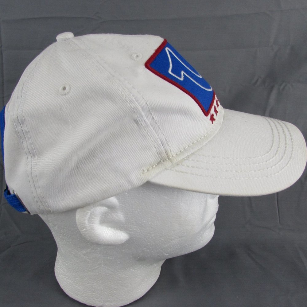 True Religion Horseshoe Patch Strapback Adjustable Hat White Distressed - Picture 4 of 7